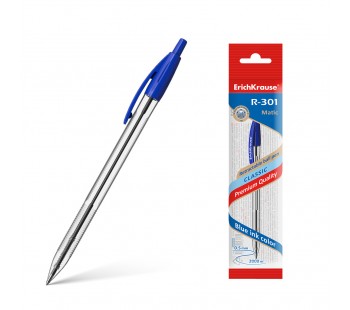 Ручка шариковая автоматическая ErichKrause. R-301 Classic Matic 1.0, синий.