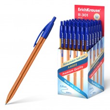 Ручка шариковая автоматическая ErichKrause. R-301 Amber Matic 0.7, синий