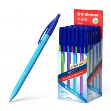 Ручка шариковая автоматическая ErichKrause. R-301 Neon Matic 0.7, синий