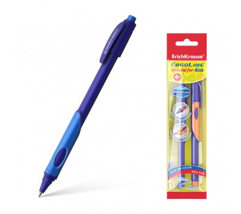 Ручка шариковая ErichKrause. ErgoLine Kids, Ultra Glide Technology, синий