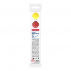 Краски акварельные ErichKrause Basic light pack. 6 цветов. Прозрачная упаковка с подвесом