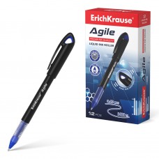 Ручка-роллер ErichKrause. Agile, синий. 12 шт