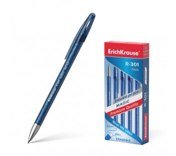 Ручка гелевая сo стираемыми чернилами ErichKrause. R-301 Magic Gel 0.5, синий. 12 шт