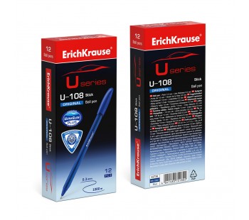 Ручка шариковая ErichKrause. U-108 Original Stick 1.0,Ultra Glide Technology,фиолетовая. 12 шт