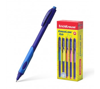 Ручка шариковая ErichKrause. ErgoLine Kids, Ultra Glide Technology, синяя. 10 шт