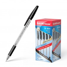 Ручка шариковая ErichKrause. R-301 Classic Stick&Grip 1.0, черная. 50 шт