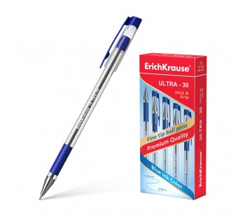 Ручка шариковая ErichKrause. ULTRA-30, 0.7.  синий, 12 шт