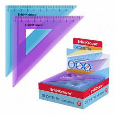 Угольник пластиковый ErichKrause Standard, 45°/9см, ассорти (в коробке-дисплее по 42 шт)