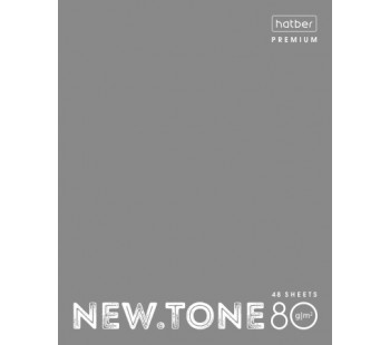 Тетрадь 48л А5ф клетка NEWtone PASTEL Серый жемчуг