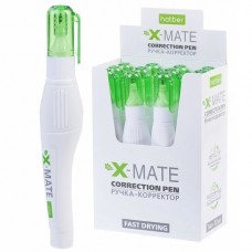 Ручка-корректор Hatber X-Mate 7ml с металлическим наконечником с колпачком и клипом