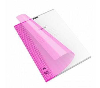 Тетрадь ОУ ErichKrause Классика CoverPrо fizzy  Neon, розовый А4 96л клетка (блок 3 шт.)