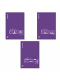 Тетрадь для нот на скобе ErichKrause CoverProBook Musical formula,фиолетовая А4 24 листа (блок 3 шт.)