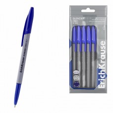 Набор 8 ручек шариковых ErichKrause Slender Stick Grey 0.7, Super Glide Tech,синие