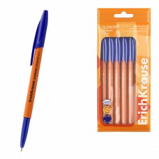 Набор 8 ручек шариковых ErichKrause Slender Stick Orange 0.7, Super Glide Tech,синие