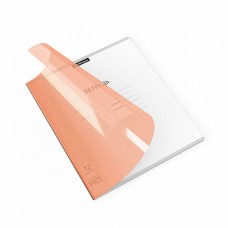 Тетрадь ШУ с пластиковой обложкой. Классика оранжевая, 12л А5+, CoverPrо Neon, клетка (блок 10шт.)