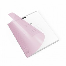 Тетрадь ШУ с пластиковой обложкой. Классика розовая, 12л А5+, CoverPrо Pastel, клетка (блок 10шт.)