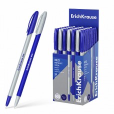 Ручка шариковая ErichKrause Neo® Stick Metallic 0.7 Super Glide Tech синяя (кор.50шт)