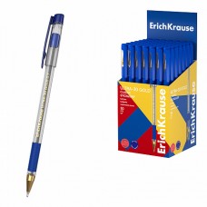 Ручка шариковая ErichKrause ULTRA-30 Gold Stick&Grip Classic 0.7 Super Glide Technology синяя (в коробке по 50 шт.)