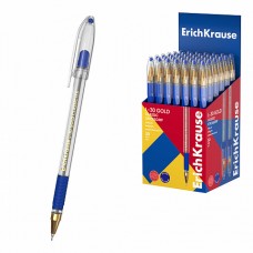 Ручка шариковая ErichKrause L-30 Gold Stick&Grip Classic0.5,SuperGlideTech синяя (в коробке по 50 шт.)