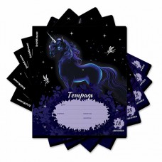 Тетрадь ШУ ErichKrause Black Unicorn, 18 листов, линейка (блок 10 шт.)