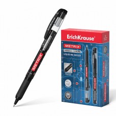 Ручка-роллер ErichKrause® Metrix®, черная (коробка 12 шт.)