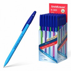 Ручка шариковая ErichKrause. R-301 Spring Stick 0.7, синяя (коробка 50 шт.)