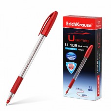 Ручка шар. ErichKrause U-109 Classic Stick&Grip 1.0 , красная (кор.12шт)