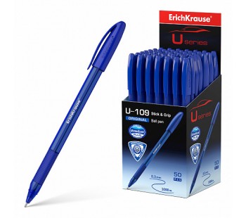 Ручка шар.ErichKrause U-109 Original Stick&Grip 1.0 Ultra Glide Technology, синяя