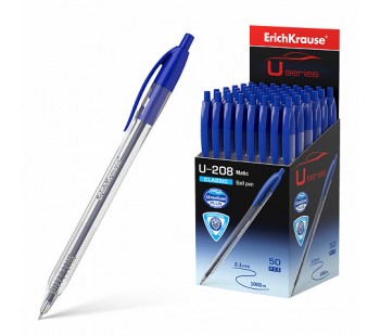 Ручка шариковая автоматическая ErichKrause U-208 Classic Matic 1.0 Ultra Glide Technology,синяя