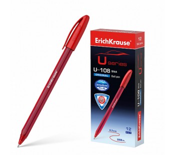 Ручка шар. ErichKrause U-108 Original Stick 1.0 Ultra Glide Technology,красная