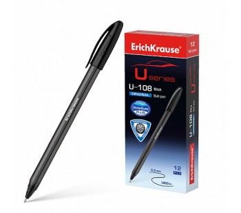 Ручка шар.ErichKrause U-108 Original Stick 1.0,Ultra Glide Technology,черная