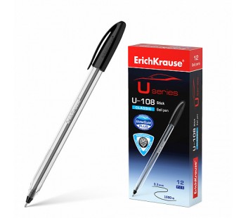 Ручка шариковая ErichKrause U-108 Classic Stick 1.0,Ultra Glide Technology, черная