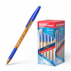 Ручка шариковая ErichKrause. R-301 Amber Stick&Grip 0.7, синяя (коробка 50 шт.)
