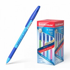 Ручка шариковая ErichKrause R-301 Neon Stick&Grip 0.7, синяя (коробка 50шт)