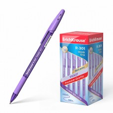 Ручка шариковая ErichKrause R-301 Violet Stick&Grip 0.7, фиолетовая (кор. 50шт.)