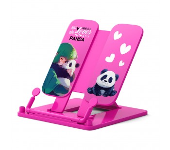 Подставка для книг пластиковая ErichKrause Panda Hugs розовая Подставка для книг пластиковая ErichKrause Panda Hugs розовая