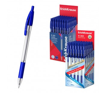 Ручка шариковая автоматическая ErichKrause R-301 Matic&Grip Classic 1.0, цвет чернил синий