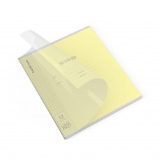 Тетрадь школьная ученическая с пластиковой обложкой на скобе ErichKrause Классика CoverPrо fizzy, желтая, А5+, 12 листов, клетка (блок 10 шт)