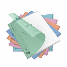 Тетрадь школьная ученическая с пластиковой обложкой на скобе ErichKrause Классика CoverPro matt, Dream, А5+, 18 листов, клетка, ассорти (блок 10 шт)