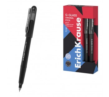 Ручка гелевая ErichKrause G-Glass Stick Original 0.5, цвет чернил черный (в коробке по 12 шт.)