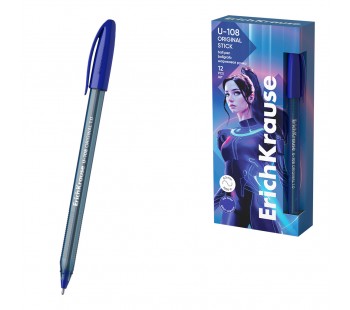Ручка шариковая ErichKrause U-108 Stick Original 1.0, Ultra Glide Technology, цвет чернил синий (в коробке по 12 шт.)