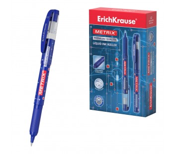 Ручка-роллер ErichKrause Metrix® Stick&Grip Classic 0.5, цвет чернил синий (в коробке по 12 шт.) Ручка-роллер ErichKrause Metrix® Stick&Grip Classic 0.5, цвет чернил синий (в коробке по 12 шт.)