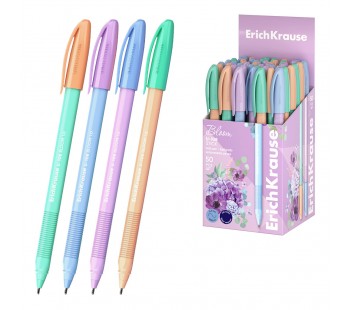 Ручка шариковая ErichKrause U-108 Цветущая нежность 1.0, технология ультраскольжения, цвет чернил синий (в коробке по 50 шт.)