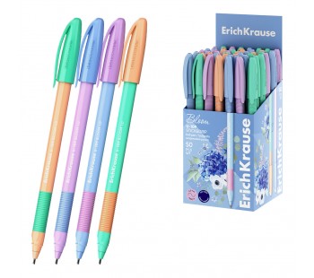 Ручка шариковая ErichKrause U-109, резиновый хват, Цветущая нежность 1.0, технология ультраскольжения, чернила синие (в коробке по 50 шт.)