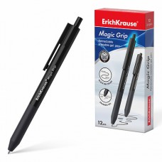 Ручка гелевая сo стираемыми чернилами ErichKrause® Magic Grip 0.5, черная (кор.12шт)