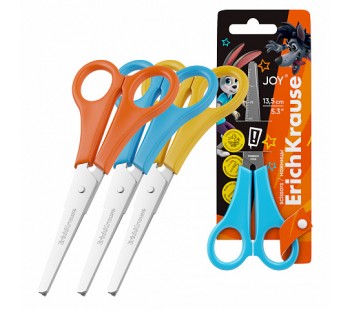 Ножницы ErichKrause JOY® "Ну, Погоди! Каникулы", 13.5см (в блистере по 1 шт.)
