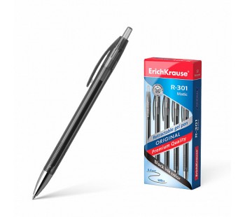 Ручка гелевая автоматическая ErichKrause® R-301 Original Gel Matic, черная