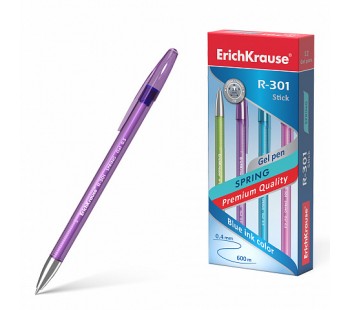 Ручка гелевая ErichKrause® R-301 Spring Gel Stick 0.5, синяя