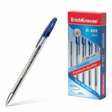 Ручка гелевая ErichKrause® R-301 Classic Gel Stick 0.5, синяя (коробка 12 шт.)