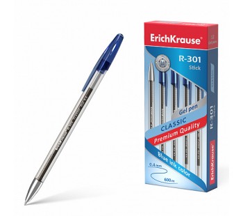 Ручка гелевая ErichKrause® R-301 Classic Gel Stick 0.5, синяя